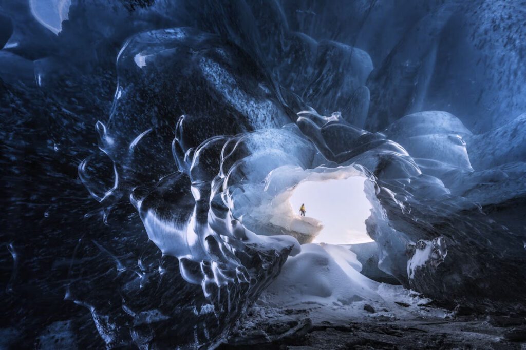 Iceland Photo Tours - Ice Cave selfie