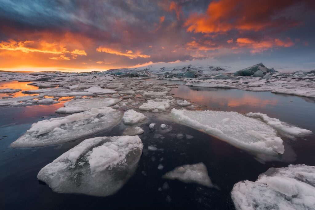 Iceland Photo Tours - Golden Hour at Jokulsarlon