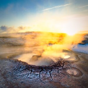 Bubbling geothermal vents in Iceland